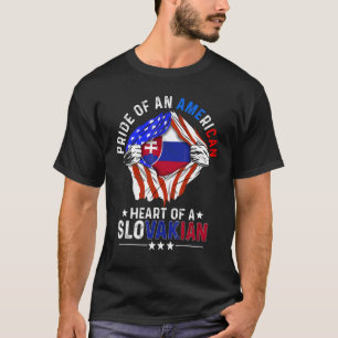 Slowakischer Amerikaner Amerika Stolz Ausland Slow T-Shirt