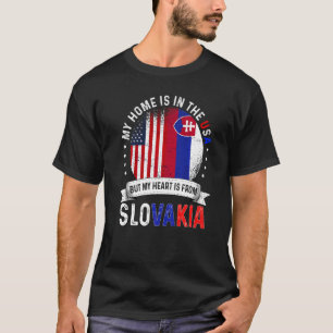Slowakischer Amerikanischer Patriot Herz ist aus d T-Shirt
