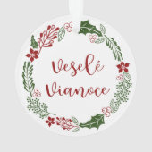 Slowakischer Frosterzwerg, Veselé Vianoce Ornament (Rückseite)