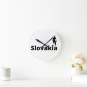 slowakischer Fußball Runde Wanduhr (Zuhause)