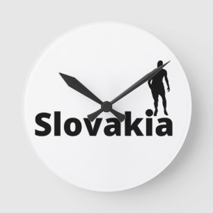 slowakischer Fußball Runde Wanduhr