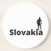 slowakischer Fußballspieler, der Punkt als Ball ve Getränkeuntersetzer (Vorne)