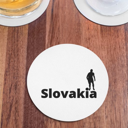 slowakischer Fußballspieler, der Punkt als Ball ve Getränkeuntersetzer