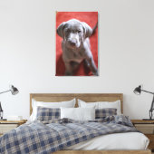 Slowakischer Rough Haired Pointer 2 Leinwanddruck (Insitu (Schlafzimmer))