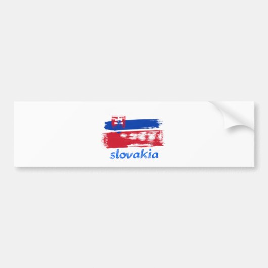 Slowakischer Schmutzflaggenentwurf Autoaufkleber (Vorne)