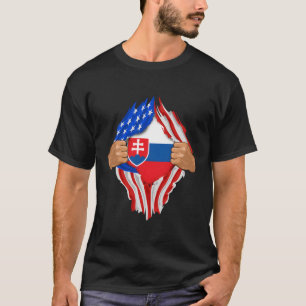 Slowakisches Blut im Inneren der Slowakei Flaggeng T-Shirt