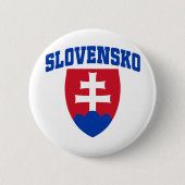 Slowakisches Emblem Button (Vorderseite)