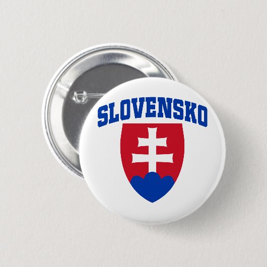 Slowakisches Emblem Button (Vorne & Hinten)