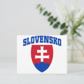 Slowakisches Emblem Postkarte (Stehend Vorderseite)