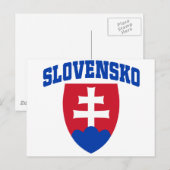 Slowakisches Emblem Postkarte (Vorne/Hinten)