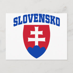 Slowakisches Emblem Postkarte