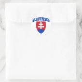 Slowakisches Emblem Runder Aufkleber (Tasche)