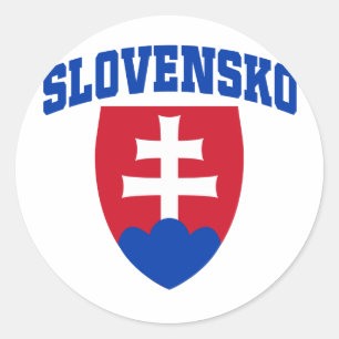 Slowakisches Emblem Runder Aufkleber
