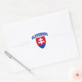Slowakisches Emblem Runder Aufkleber (Umschlag)