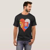 Slowakisches Flaggenherz T-Shirt (Vorne ganz)