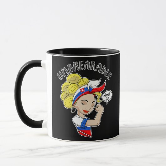 Slowakisches Girl unbrechlich I Slowakisches Erbe  Tasse (Links)