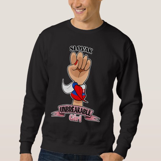 Slowakisches Mädchen Unzerbrechlich I Slowakisches Sweatshirt (Vorderseite)