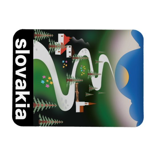 Slowakisches Reiseplakat Magnet (Horizontal)