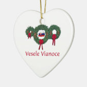 Slowakisches Weihnachten 2 Keramikornament (Links)