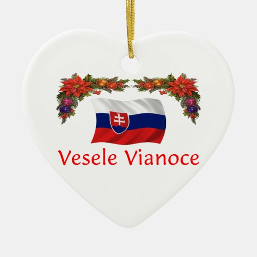 Slowakisches Weihnachten Keramik Ornament (Vorne)