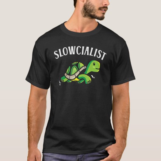Slowcialist Turtle  Tortoise Marine Biology 1 T-Shirt (Vorderseite)