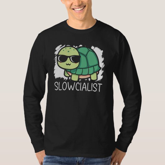 Slowcialist Turtle   Tortoise Marine Biology T-Shirt (Vorderseite)