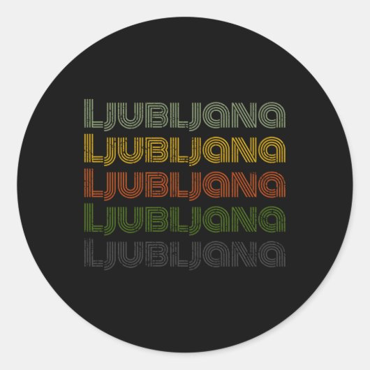 Slowenien 70er Jahre Stadt Ljubljana Runder Aufkleber (Vorderseite)