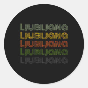 Slowenien 70er Stadt Ljubljana Runder Aufkleber