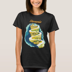 Slowenien Alpenstraße Grüne Spirale Reise T-Shirt
