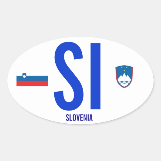 Slowenien* Autoaufkleber Ovaler Aufkleber (Vorderseite)