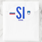 Slowenien* Autoaufkleber Ovaler Aufkleber (Tasche)