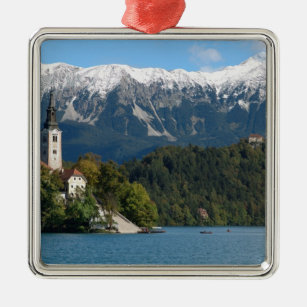 Slowenien, Bled, Bled, Bled Island, Bled 2 Ornament Aus Metall
