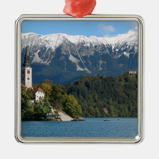 Slowenien, Bled, Bled, Bled Island, Bled 2 Ornament Aus Metall (Vorne)