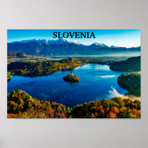 Slowenien - Bled Lake Poster