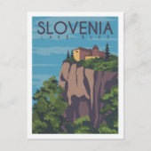 Slowenien - Bled Travel Place Illustration Postkarte (Vorderseite)