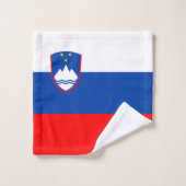 Slowenien-Flagge Badhandtuch Set (Waschlappen)
