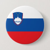 Slowenien-Flagge Button (Vorderseite)