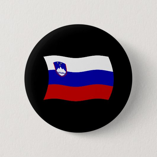 Slowenien-Flagge-Button Button (Vorderseite)