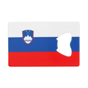 Slowenien-Flagge Geldbeutel Flaschenöffner