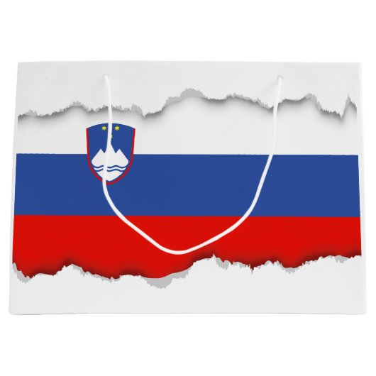Slowenien-Flagge Große Geschenktüte (Vorderseite)