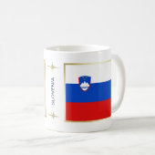Slowenien-Flagge + Karten-Tasse Kaffeetasse (VorderseiteRechts)