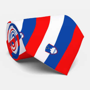 Slowenien-Flagge Krawatte