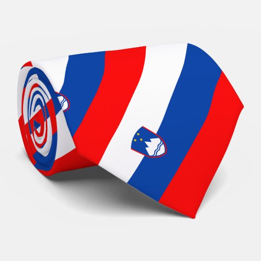 Slowenien-Flagge Krawatte (Gerollt)