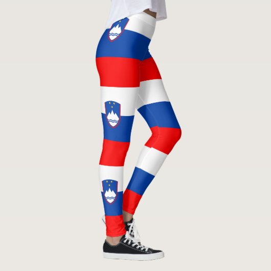 Slowenien-Flagge Leggings (Rechts)