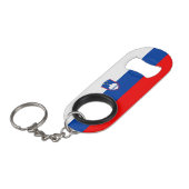 Slowenien-Flagge Mini Flaschenöffner (Vorderseite Schrägansicht)