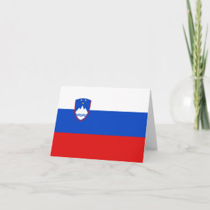 Slowenien Flagge Notizkarte Karte