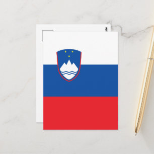 Slowenien-Flagge Postkarte