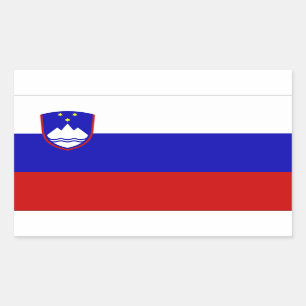 Slowenien-Flagge Rechteckiger Aufkleber