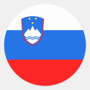 Slowenien-Flagge Runder Aufkleber