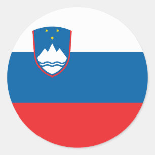 Slowenien-Flagge Runder Aufkleber